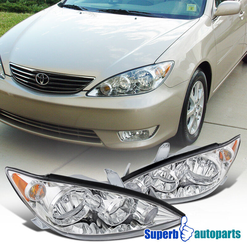 For 2005-2006 Toyota 05-06 Camry Headlights Head Lamps Sedan 4Dr Left+Right
