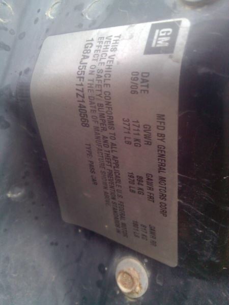 AC Compressor Opt L61 Fits 06-07 ION 1423709