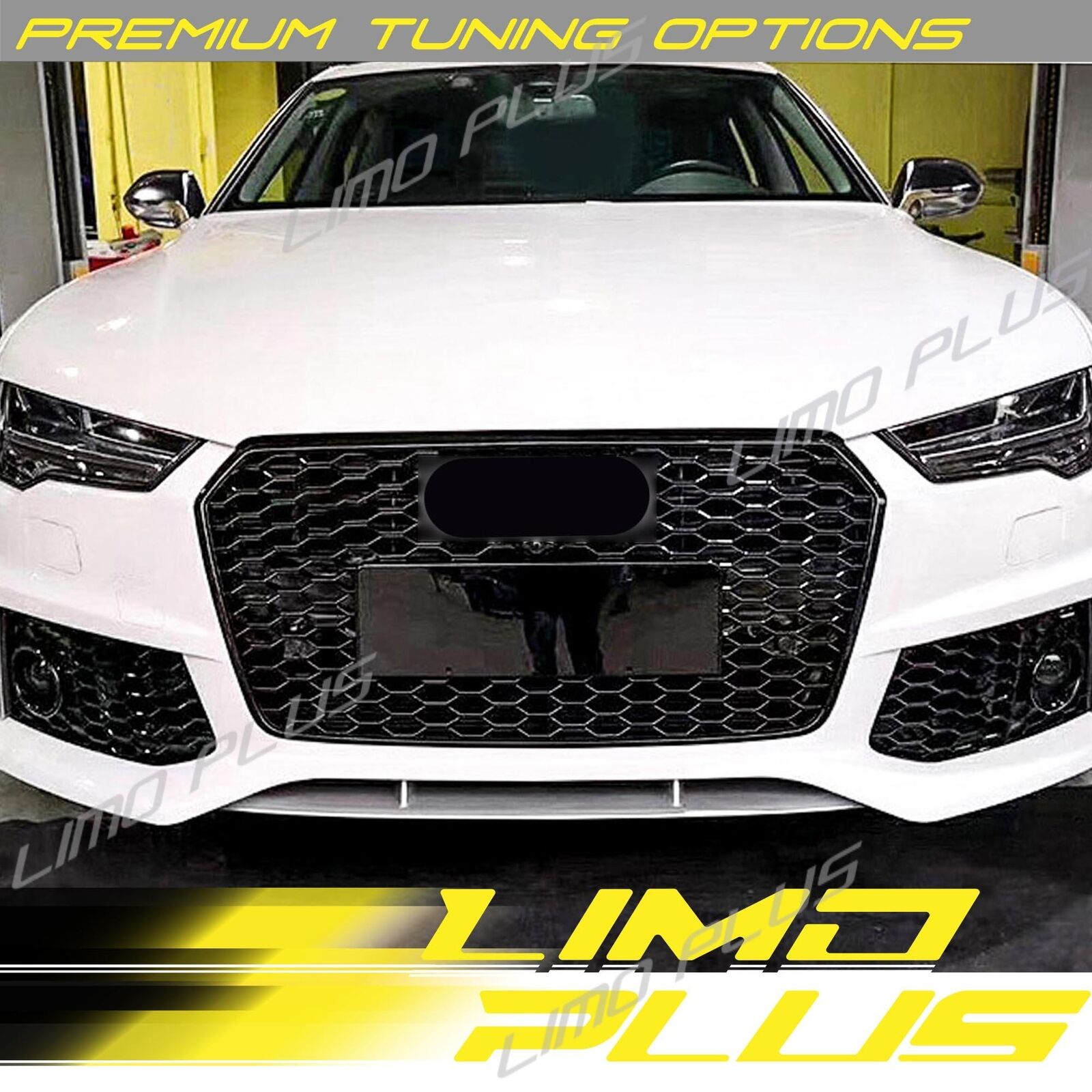 RS7 Style Front Honeycomb Mesh Grille for Audi A7 S7 2016 2017 2018