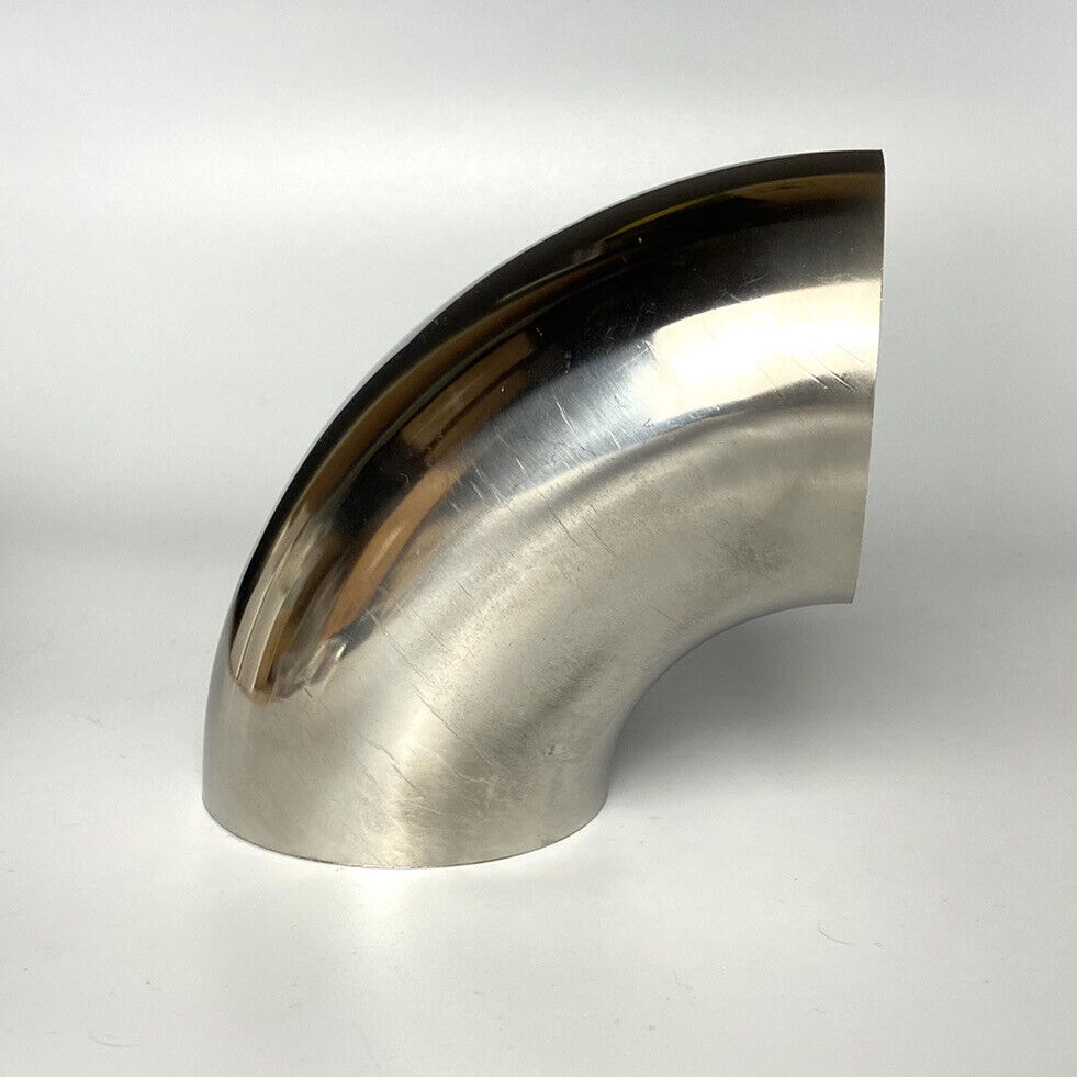 3” OD Exhaust Elbow 90 Degree Stainless Steel Bent Pipe Polished 76mm