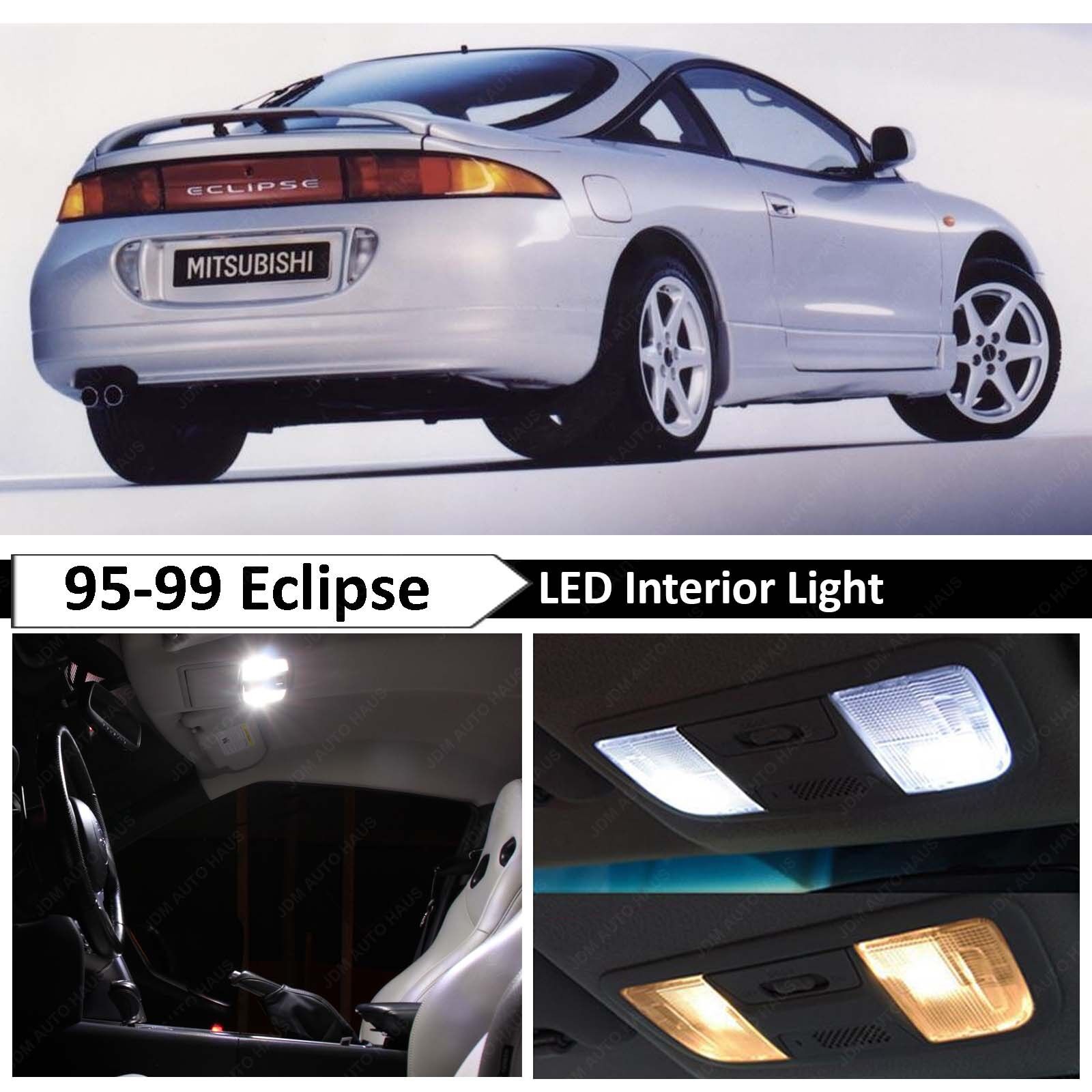 1995-1999 Mitsubishi Eclipse White Interior LED Lights Package Kit