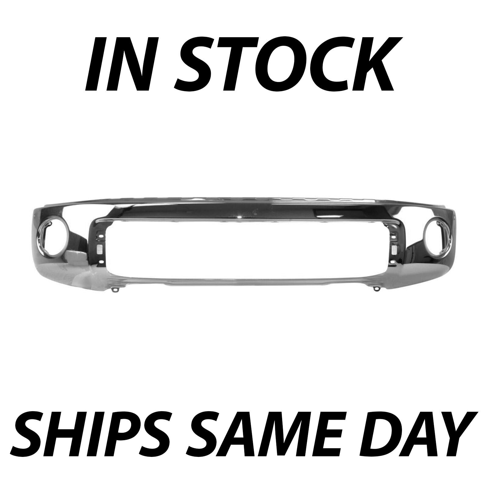 NEW Chrome - Steel Front Bumper for 2007-2013 Toyota Tundra Truck W/ Park Assist