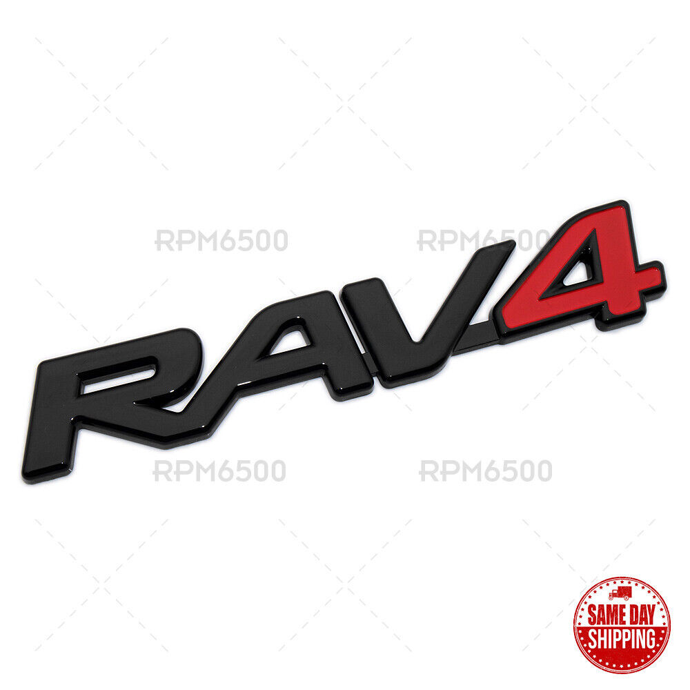 For Toyota RAV4 Liftgate Rear Letter Logo Badge Replace Emblem Sport Black Red