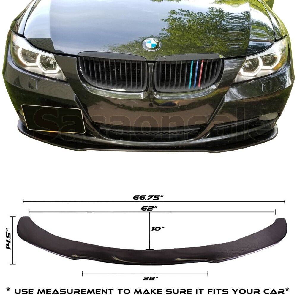 [SASA] Fit for 07-13 BMW E90 Sedan Standard Bumper Only PU Front Lip Splitter