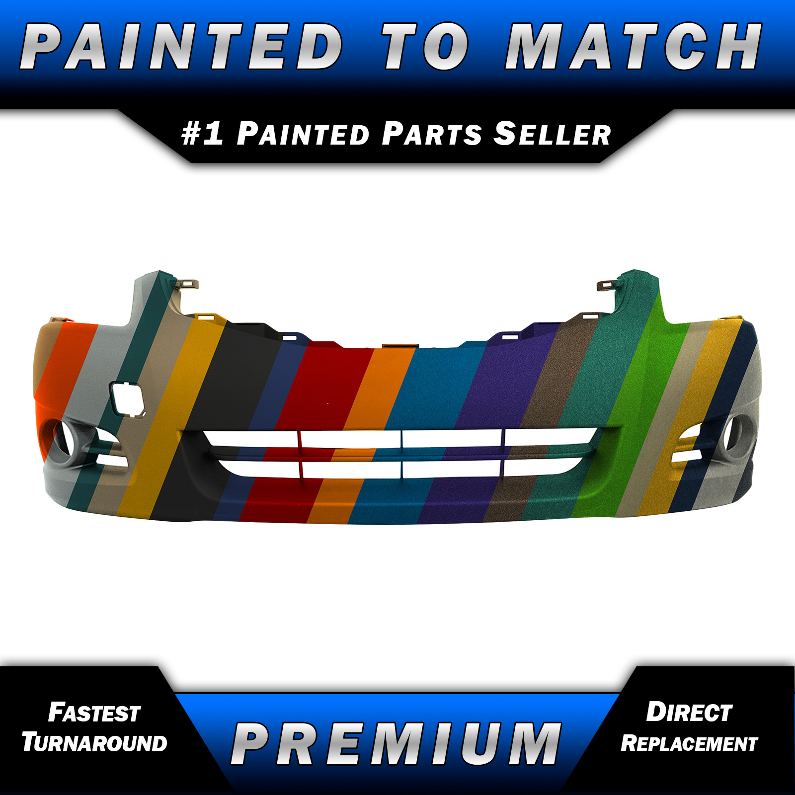 NEW Painted To Match Front Bumper Replacement for 2010-2012 Nissan Altima Sedan