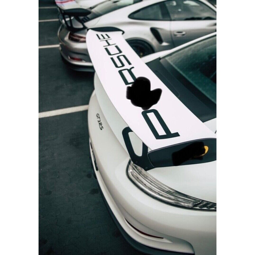 Dry Matte CARBON FIBER Custom Spoiler Decal for Porsche GT3 RS 2016-2019 911