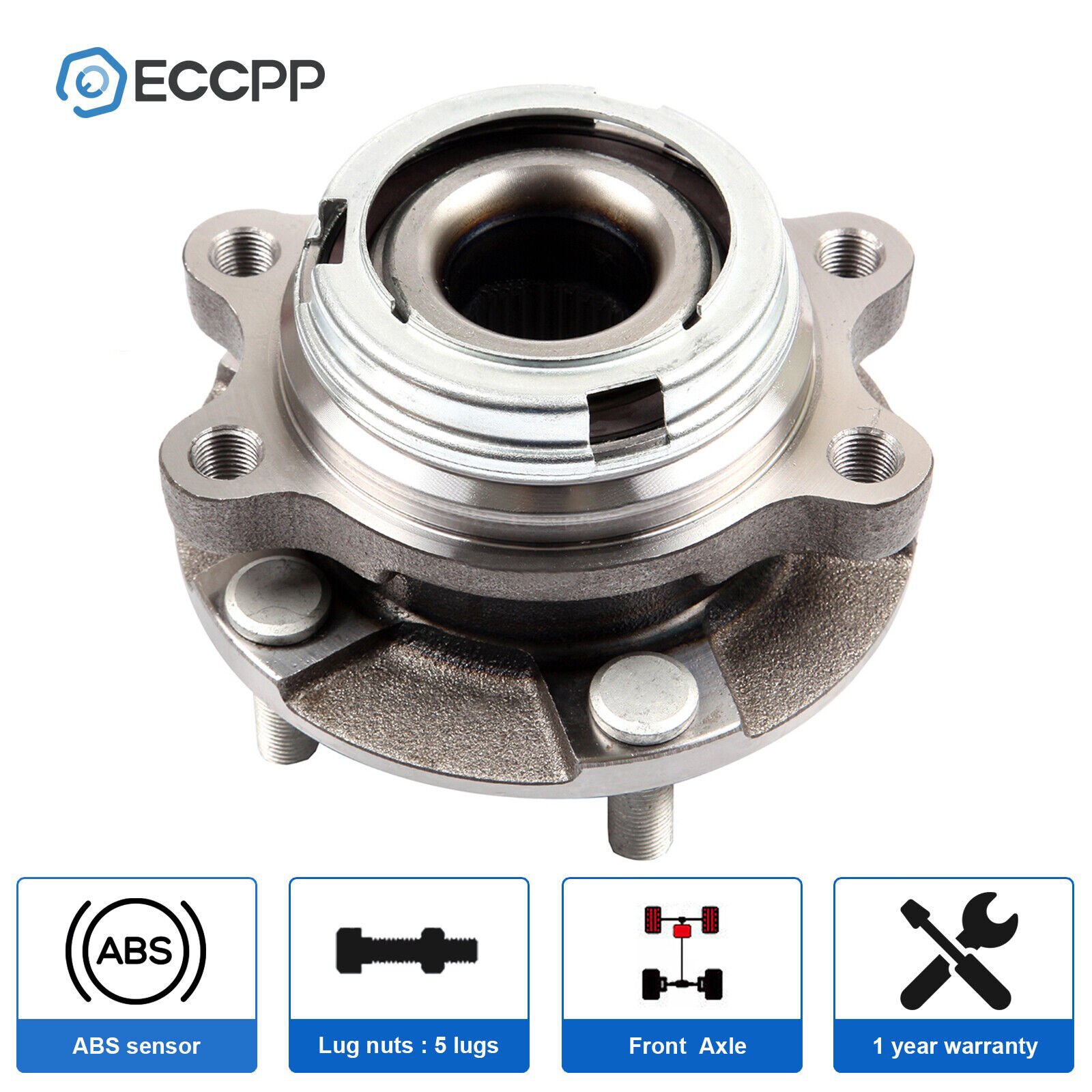 1 Pcs Wheel Hub Bearing Front For Nissan Altima Maxima Murano Pathfinder Quest