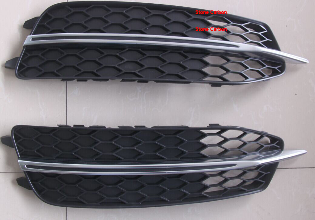 Front Fog Grill Grille Light Cover 2pcs For 2011-2014 Audi A6 C7 S Line S6