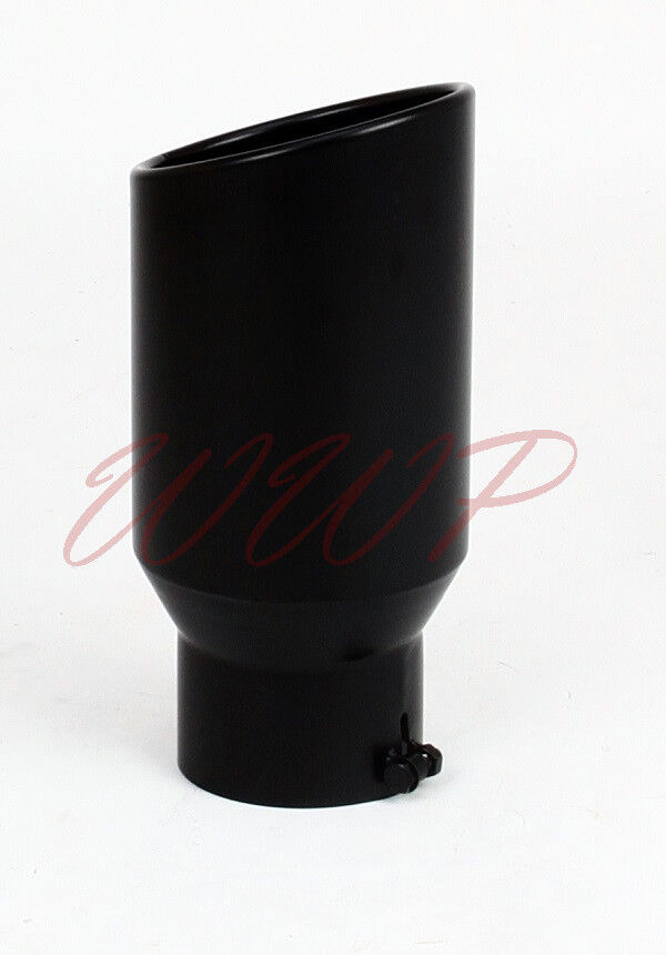 Stainless Steel Black Angle Cut Roll End Exhaust Tip 3\