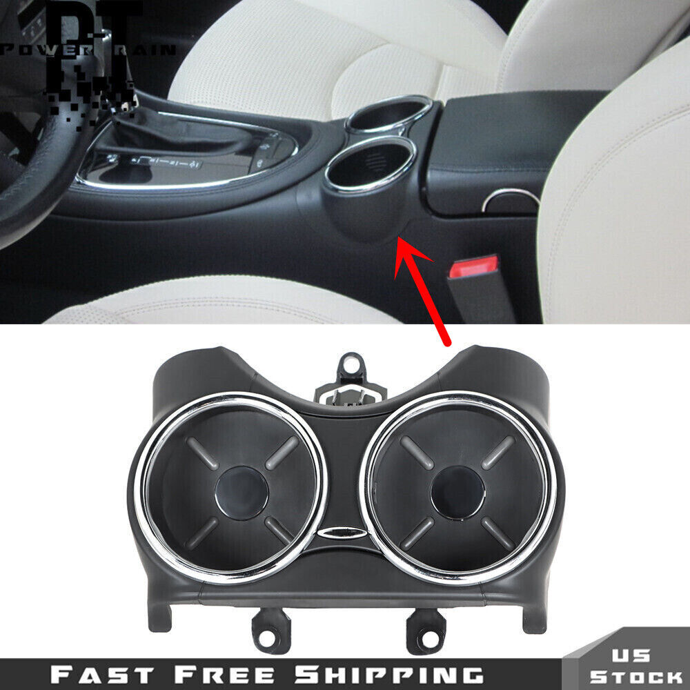 Black Dual Drink Cup Holder Center Consol For 06-11 Mercedes-Benz CLS500 CLS550