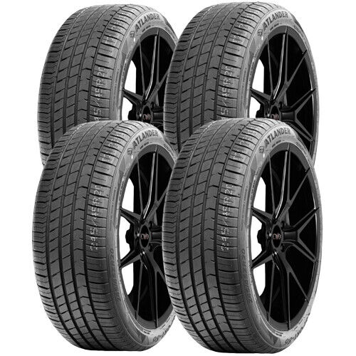 (QTY 4) 205/60R16 Atlander Xsport-86 92V SL Black Wall Tires