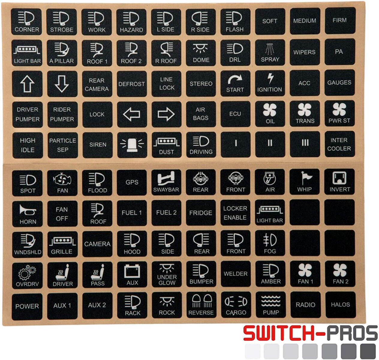 Replacement Horizontal Legend Kit for Switch Pros SP9100
