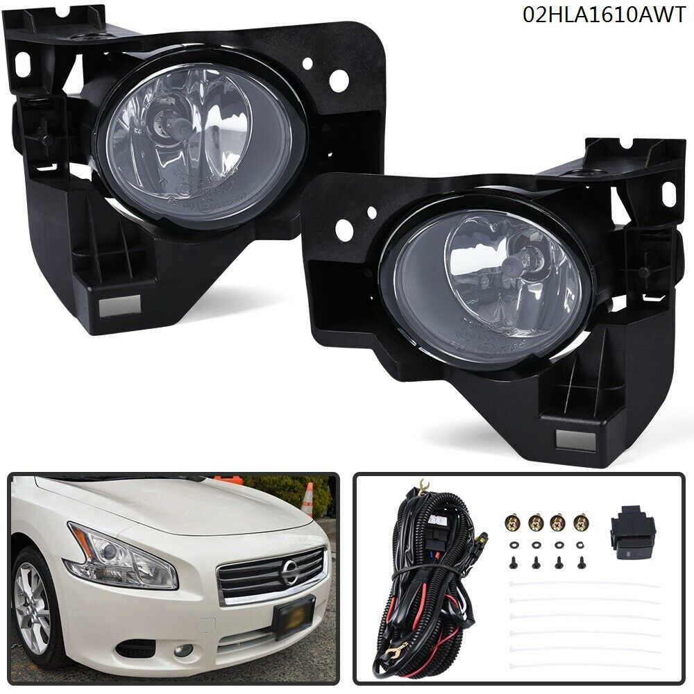 Fit For 2009-2014 Nissan Maxima Left & Right Clear Driving Fog Lights Lamp New 
