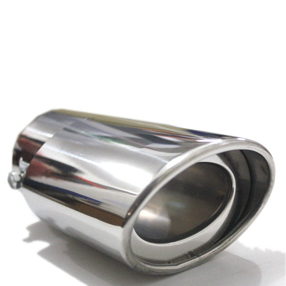 Car Chrome Stainless Steel Rear Round Exhaust Pipe Tail Muffler Tip Accessories