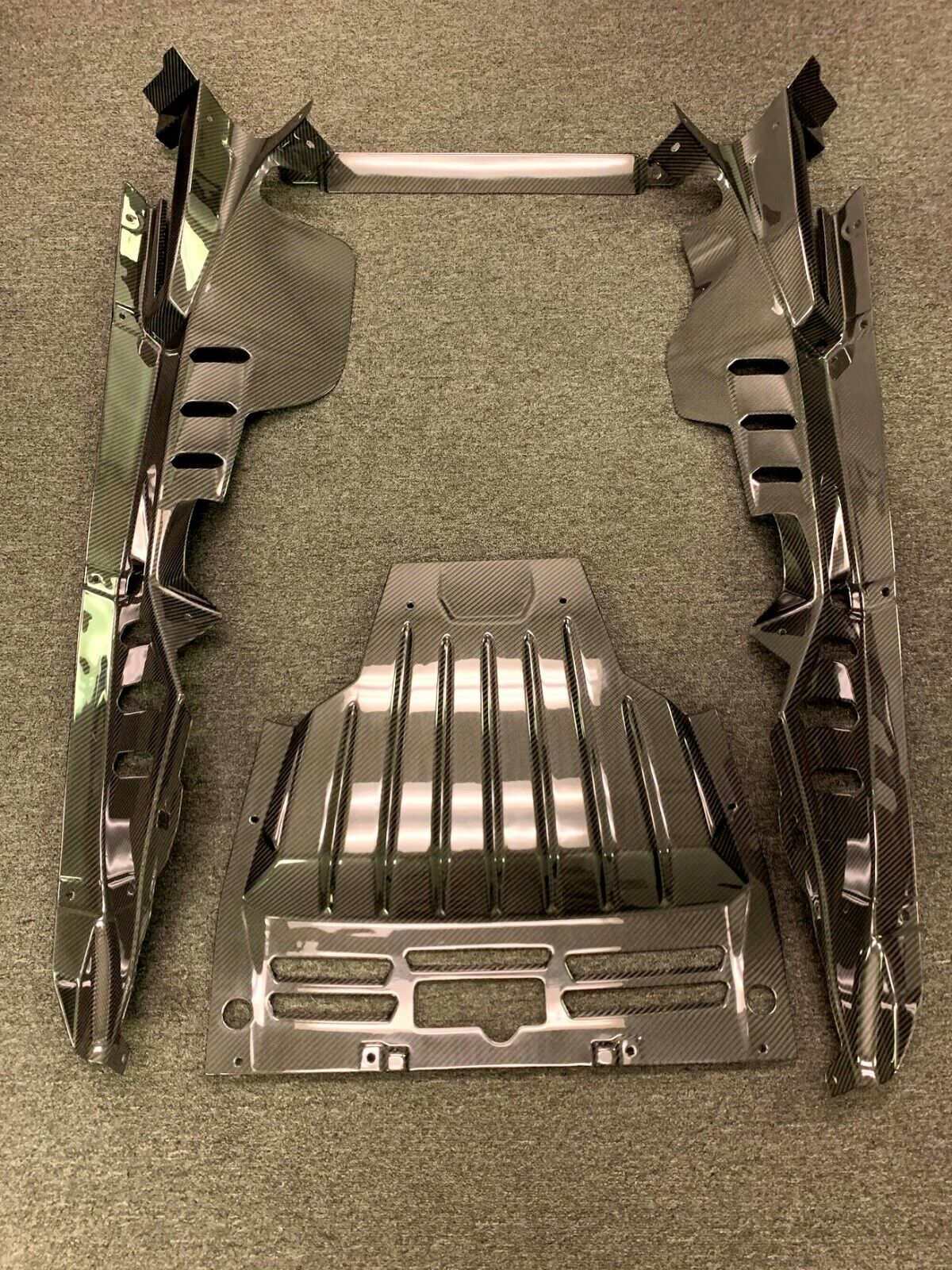 Lamborghini Huracan Carbon Fiber Engine Bay Kit 4 Piece Set by RSC Tuning