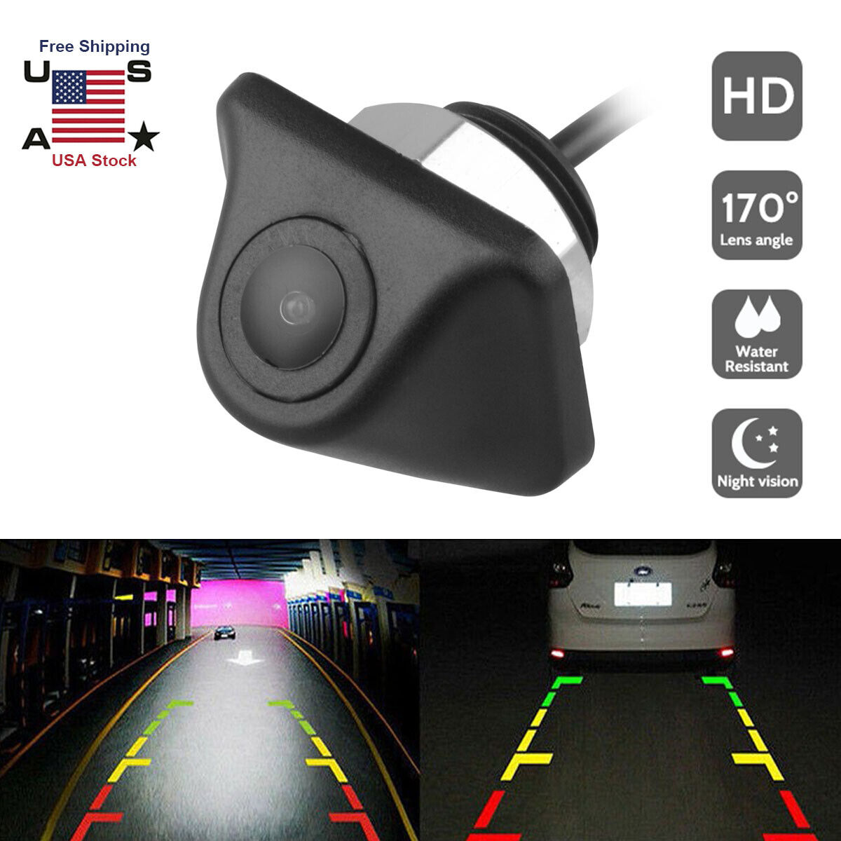 Universal Car Rear View Camera Auto Parking Reverse Backup Night Vision Camera