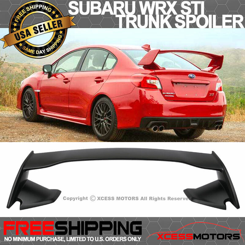 Fits 12-16 Subaru Impreza & 15-21 WRX STI Style Trunk Spoiler Unpainted ABS