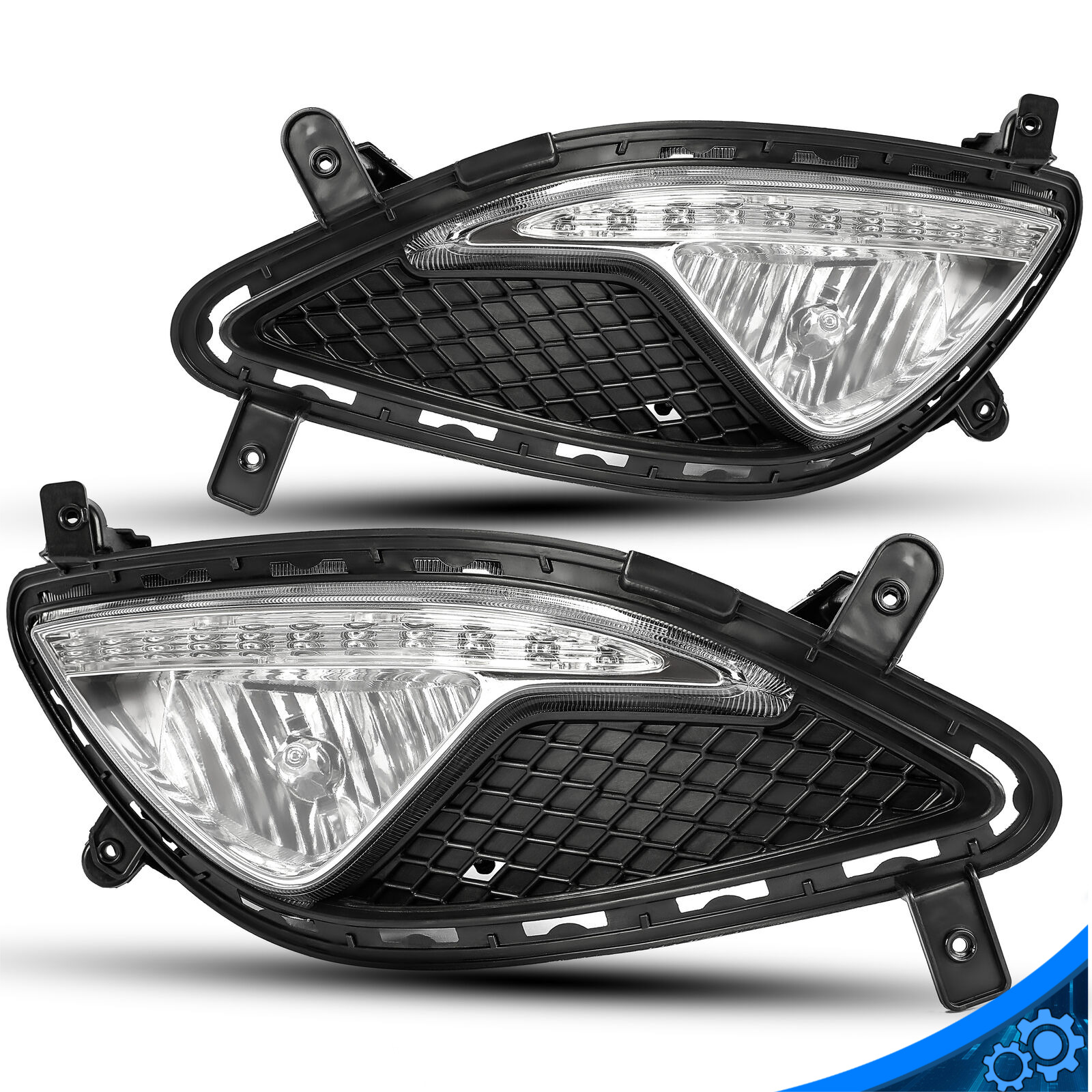 New Fog Lamp Light Cover Connect LH RH Set for Hyundai Genesis Coupe 13-17