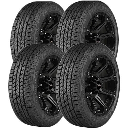 (QTY 4) 255/65R17 Goodyear Wrangler Territory HT 110T SL Black Wall Tires