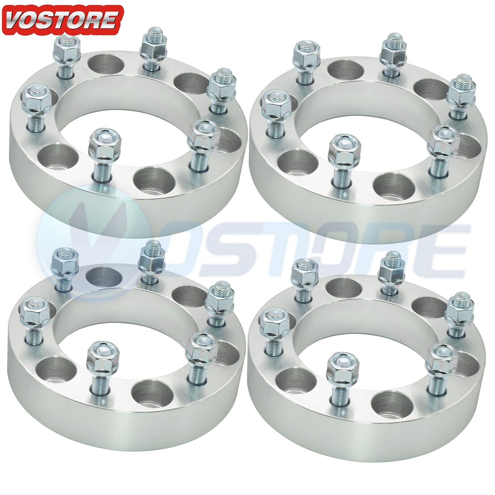 (4) 1.5\'\' 6 Lug Wheel Spacers Adapters 6x5.5 for Toyota 4-Runner Chevy GMC Dodge