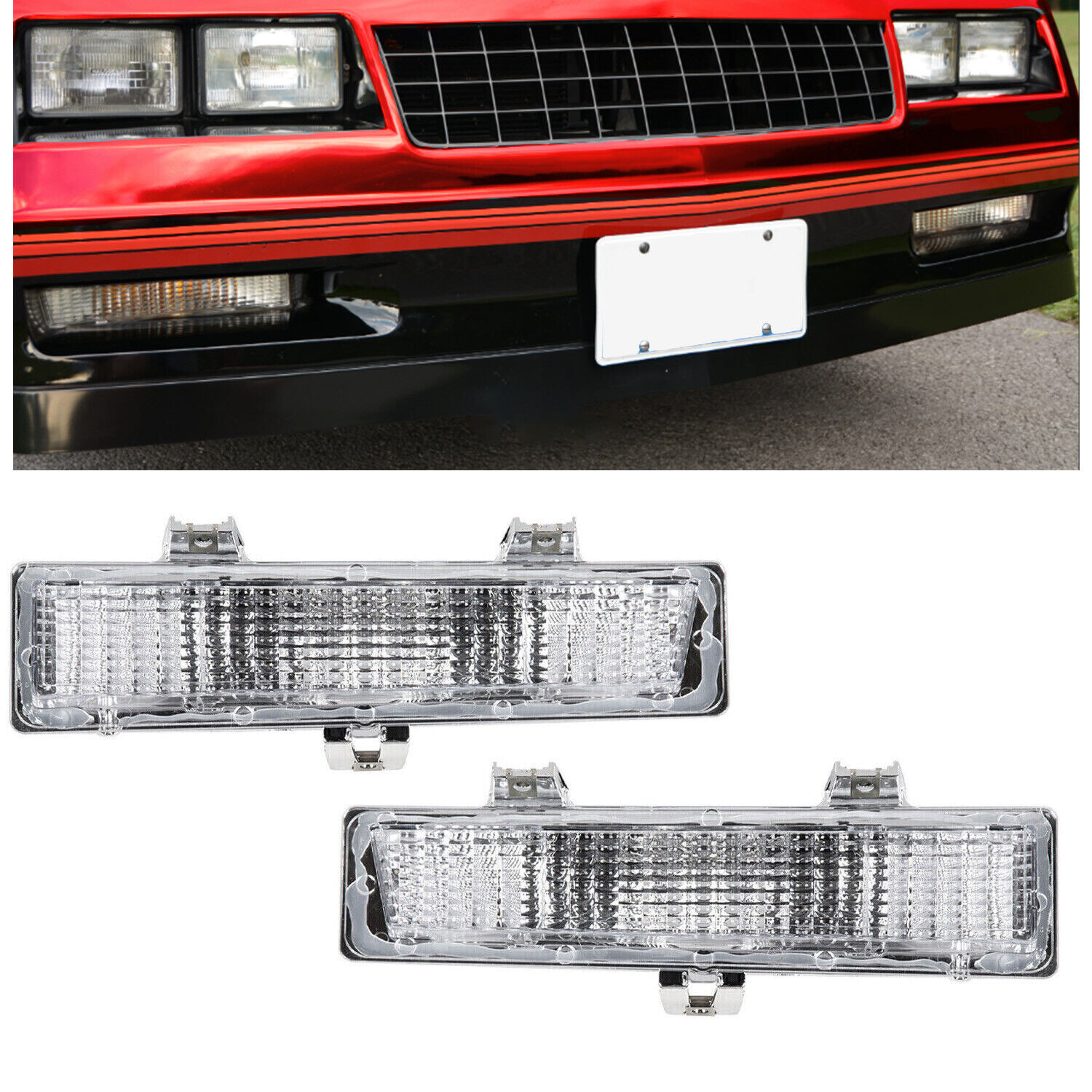 New FITS 1981-1988 Monte Carlo SS Front Park and Turn Signal Light Set