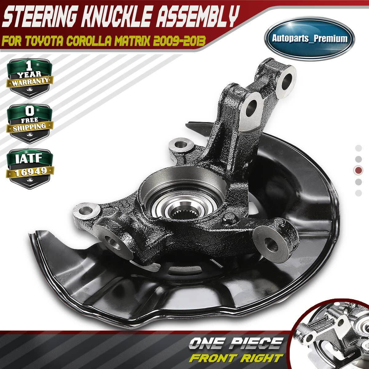 Front RH Steering Knuckle & Wheel Hub Bearing Assembly for Toyota Corolla 09-13
