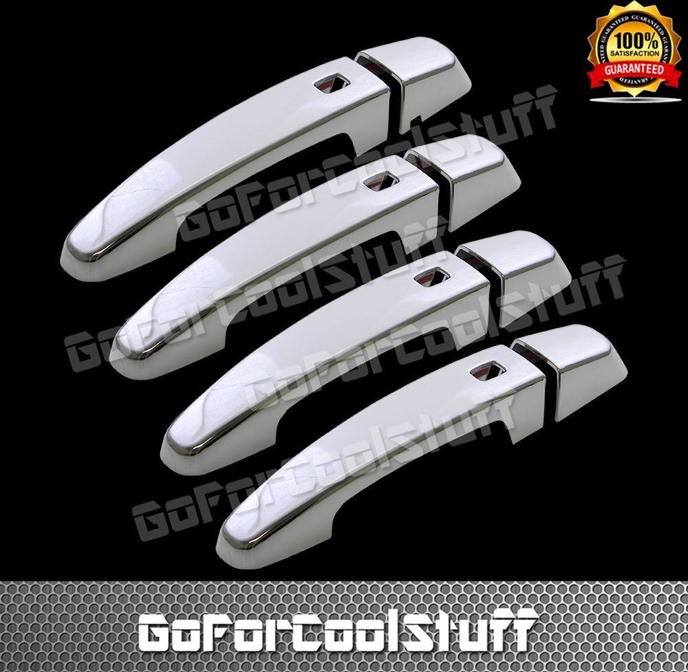 Fit 2014-2017 Chevrolet IMPALA Chrome Door Handle Covers with 4 smart keyhole
