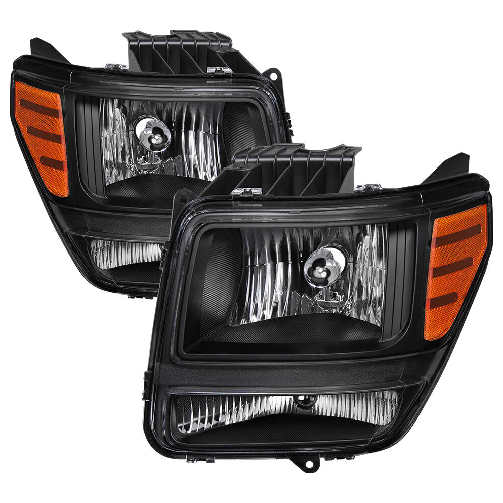 Fit Dodge 07-11 Nitro Black Housing Replacement Headlights ATX MTX R/T SLT SXT
