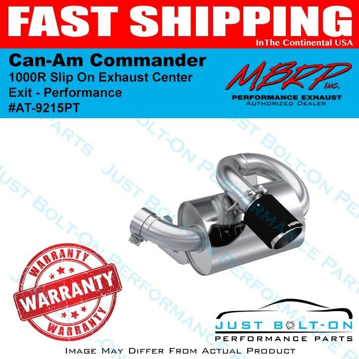 MBRP 2021-2022 Can-Am Commander 1000R Slip On Exhaust Center Exit - Performance