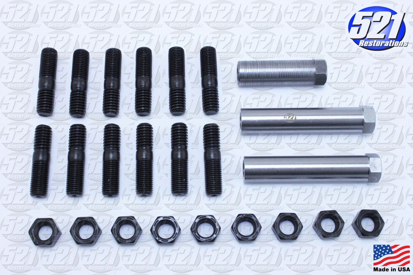 Exhaust Manifold Hardware Kit Sleeve Nuts Fits 68-74 383 440HP B/E Body Mopar