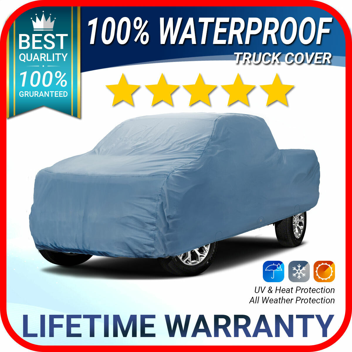 For [Ford F-150] 100% Waterproof / Lifetime Warranty Custom Truck Car Cover