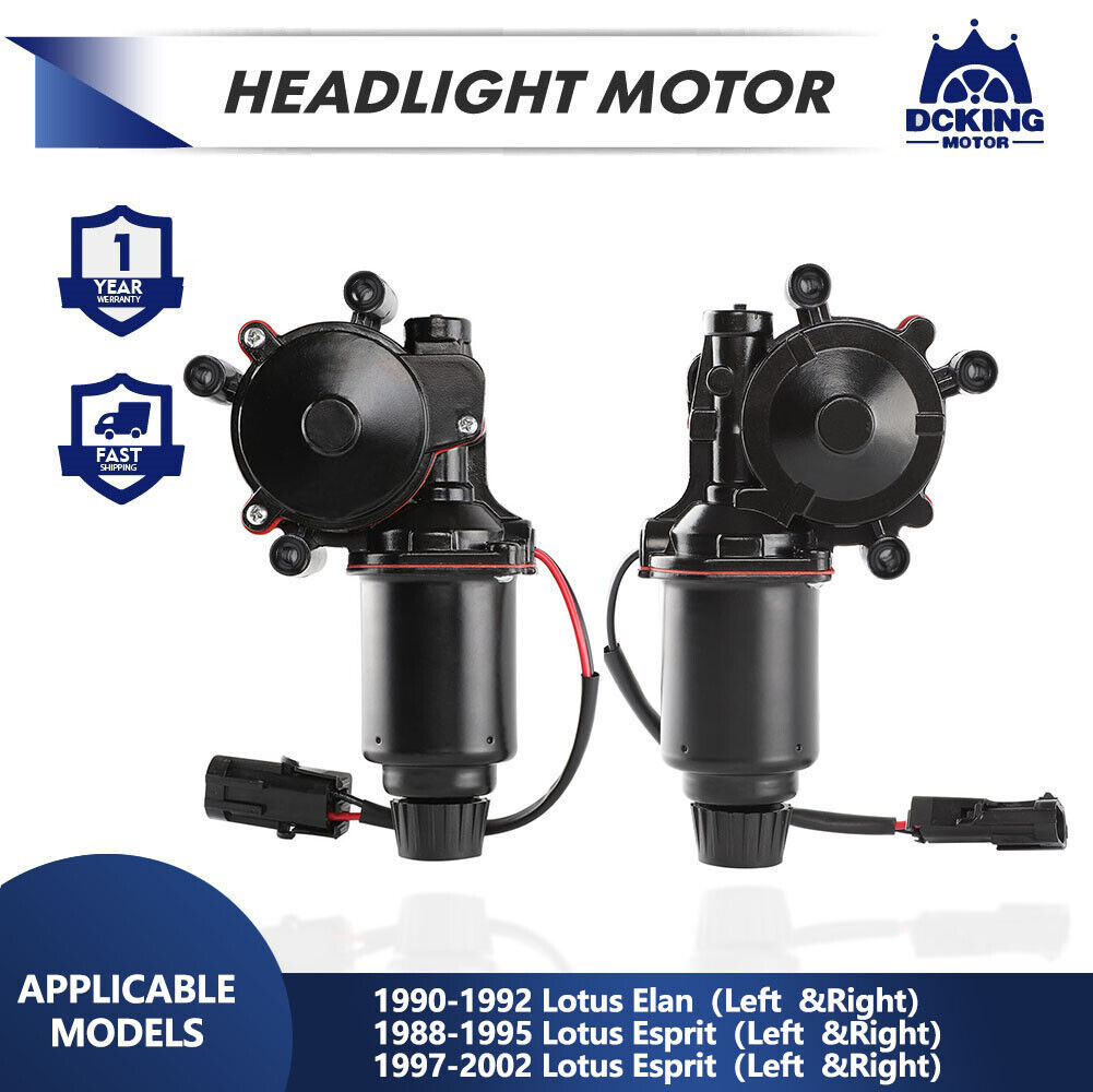 2X Headlight Headlamp Motors For Lotus Esprit 88-95&97-02 And Elan 90-92 LH & RH