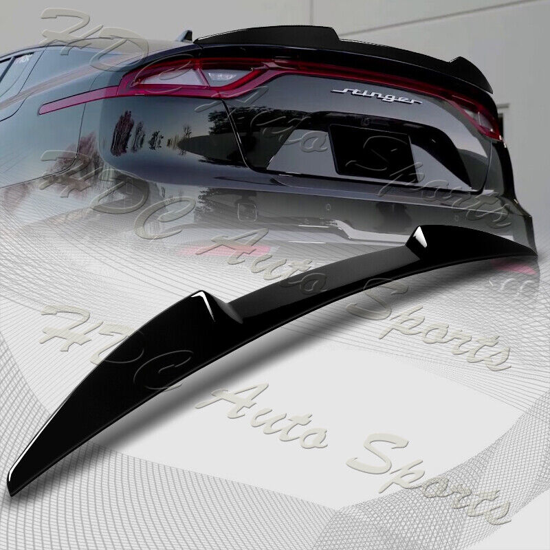 For 2018-2023 Kia Stinger W-Power Pearl Black V-Style Duckbill Trunk Lid Spoiler