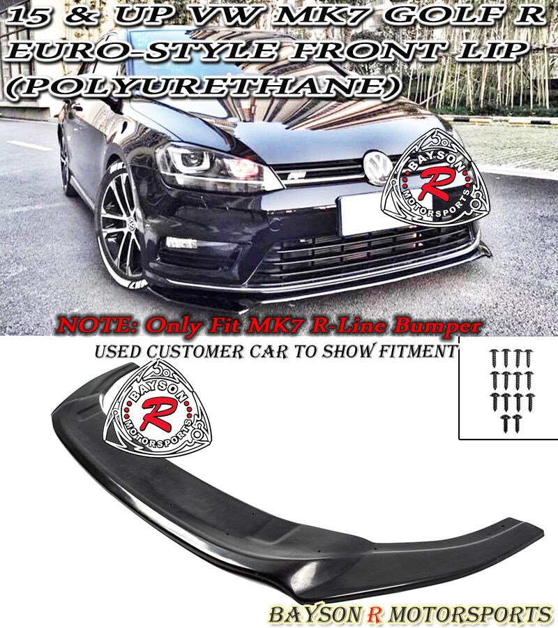Fits 15-17 VW MK7 Golf 7 R Only Euro-Style Front Lip (Urethane)