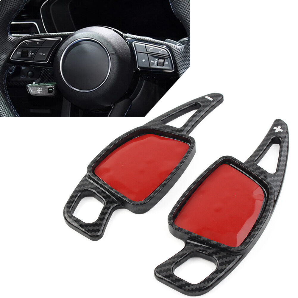 2 Pcs ABS Steering Wheel Paddle Shifter Extension For Audi A3 A4 S4 A5 S5 A6 A7