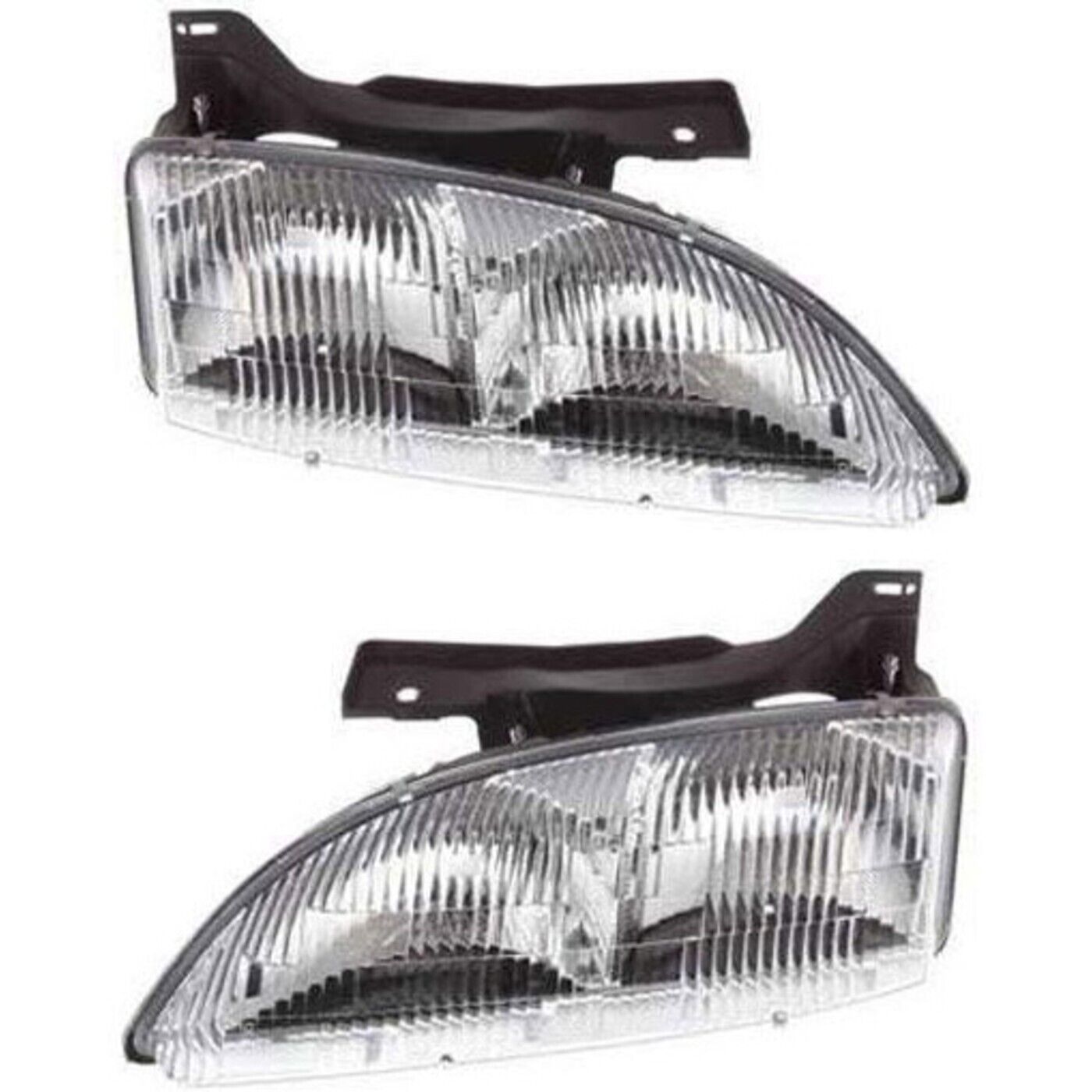Headlights Headlamps Left & Right Pair Set NEW for 95-99 Chevy Cavalier