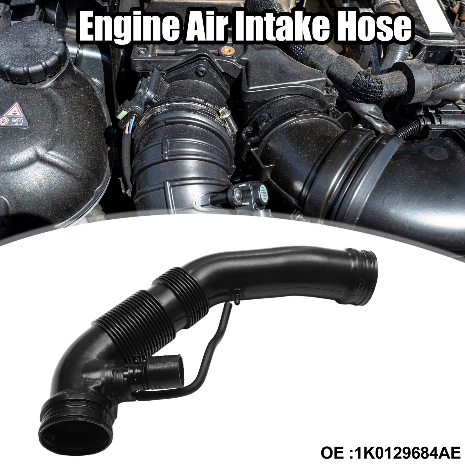 Car Engine Air Intake Hose Fit for Audi A3 8P1 1.6 2003 -2012 No.1K0129684AE