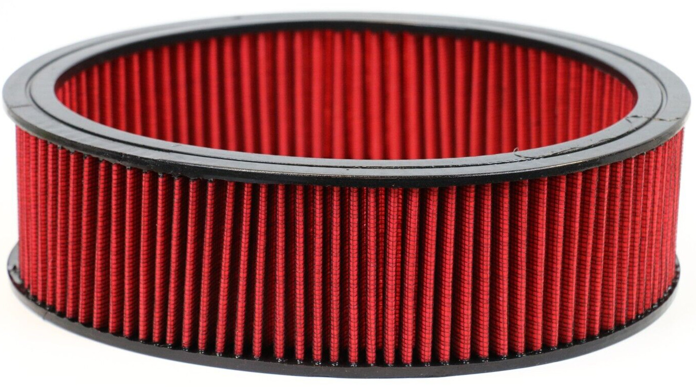 Red Washable Reusable Round Air Filter For Chevy 1968-1995