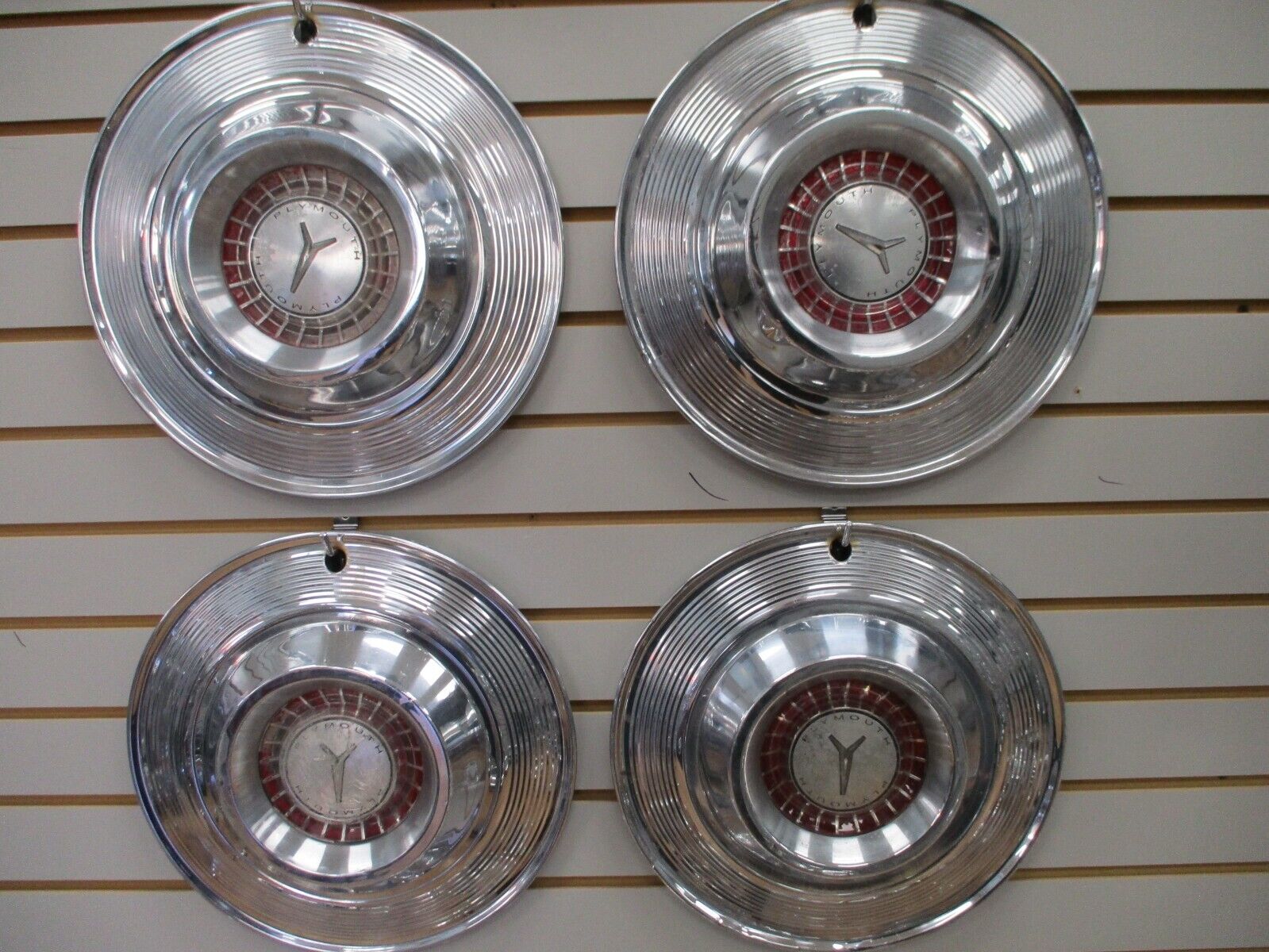 1964 PLYMOUTH BELVIDERE FURY Wheel Cover Hubcaps SET 64