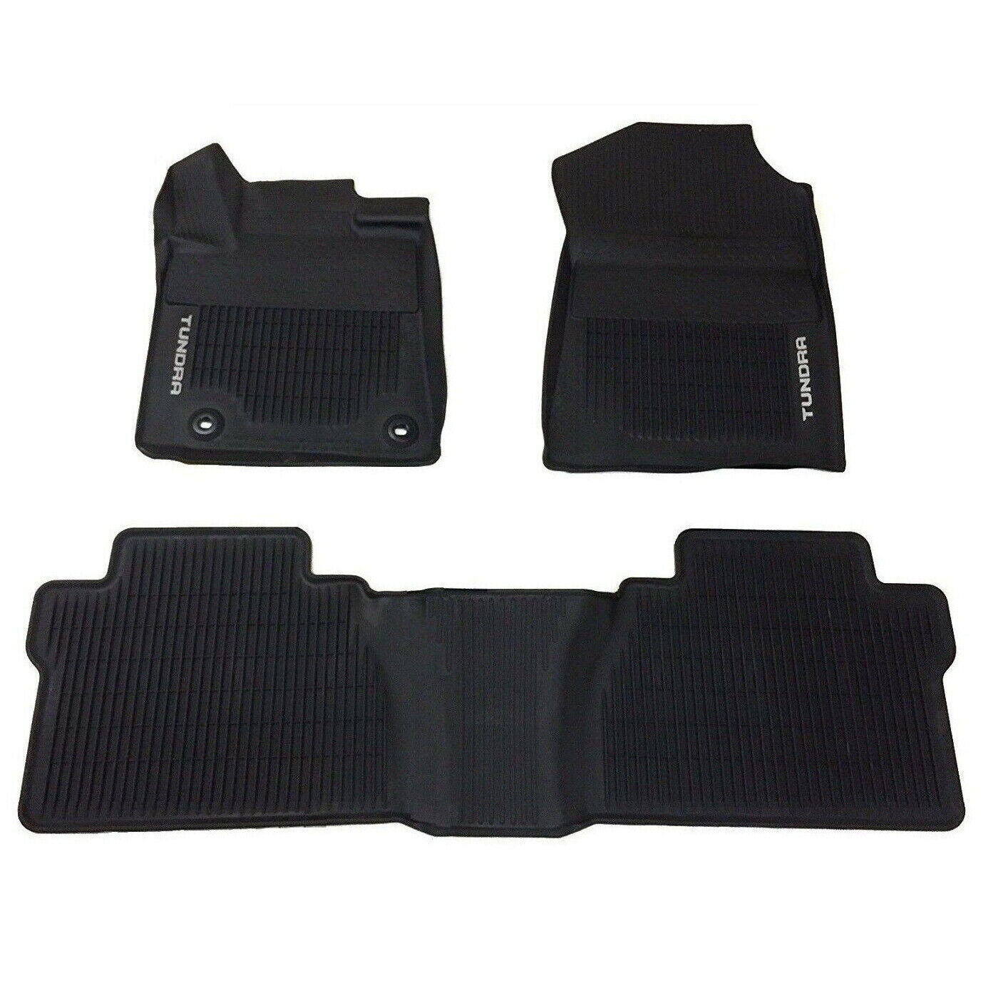 For Toyota Tundra Double Cab 2014-2018 Black All Weather Floor Mats Genuine OEM