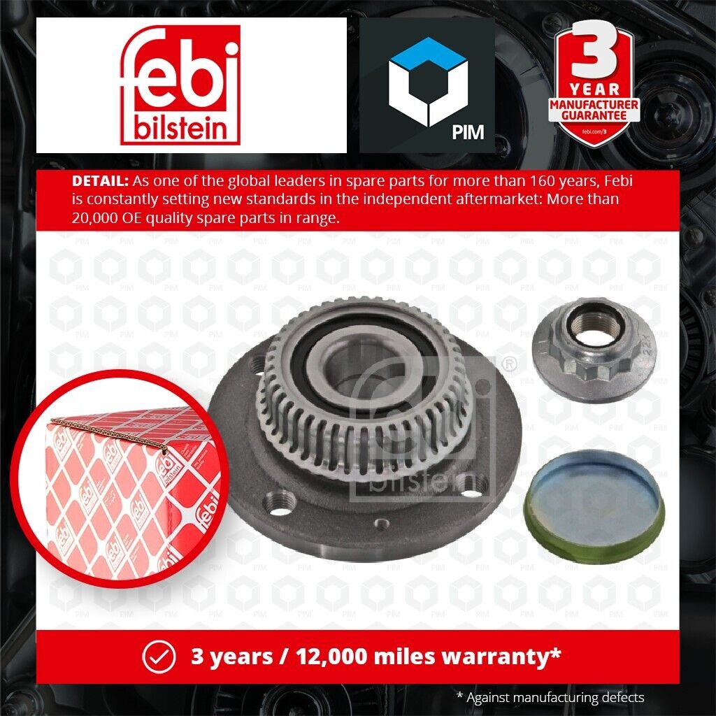 Wheel Bearing Kit fits SEAT AROSA 6H 1.0 Rear 97 to 04 6X0598477 Febi Quality