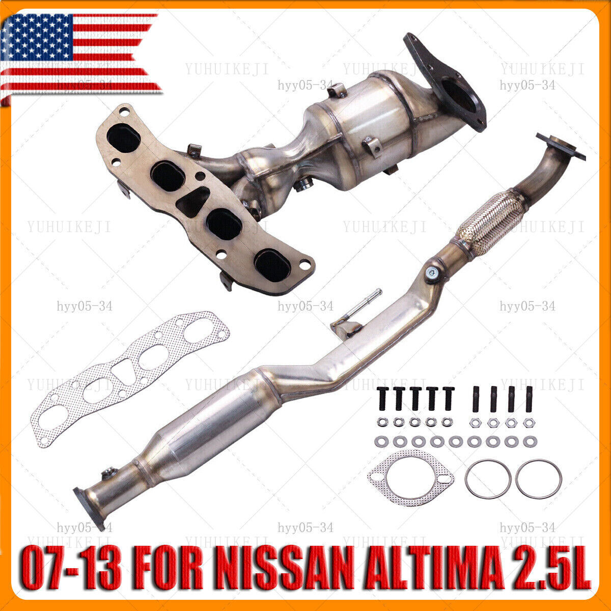 Exhaust Manifold Catalytic Converter for Nissan Altima 2.5L 2007 2008 2009-2013