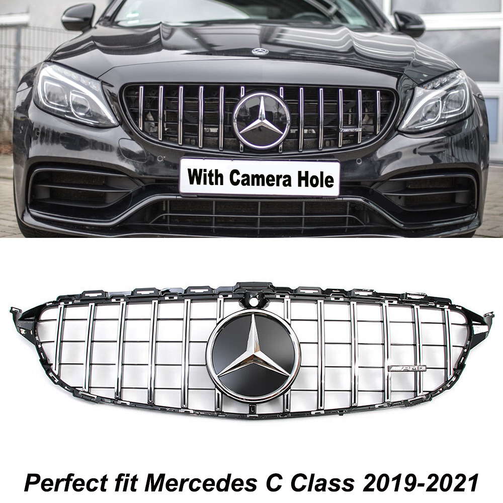 GTR Front Grille Grill Star For Mercedes Benz W205 C43AMG C200 C300 2019-2021