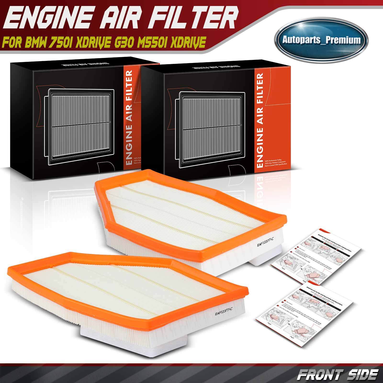 2x Left and Right Engine Air Filter for BMW G11 750i xDrive G30 M550i xDrive G16