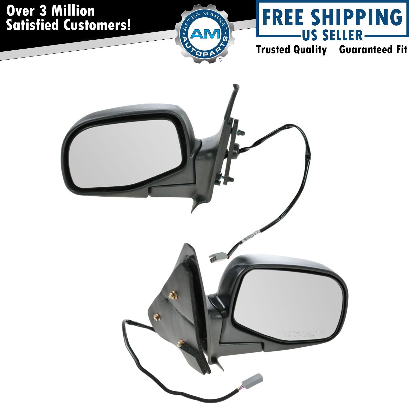 Power Side View Mirrors Folding Textured Pair Set NEW for Ford Ranger B-Series