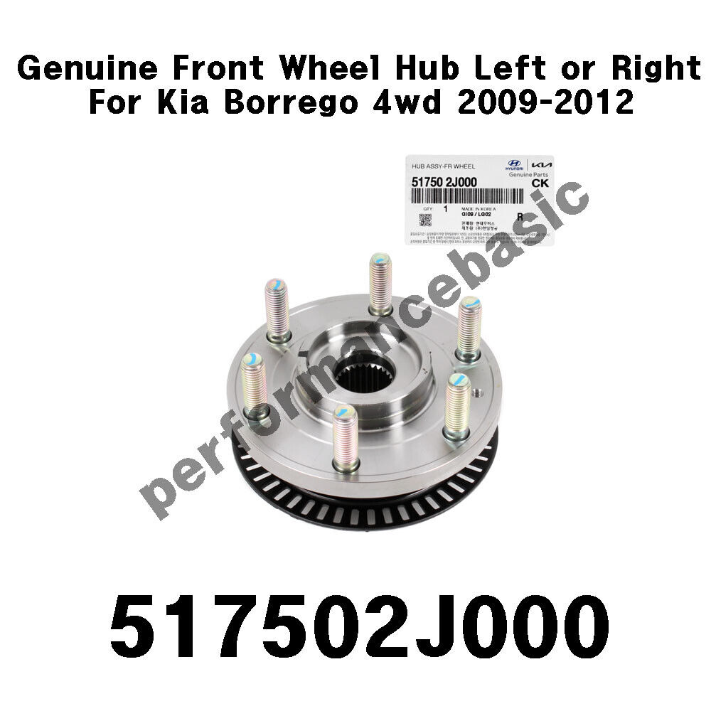 NEW OEM 517502J000 Front Wheel Hub Left or Right for Kia Borrego 4wd 2009-2012