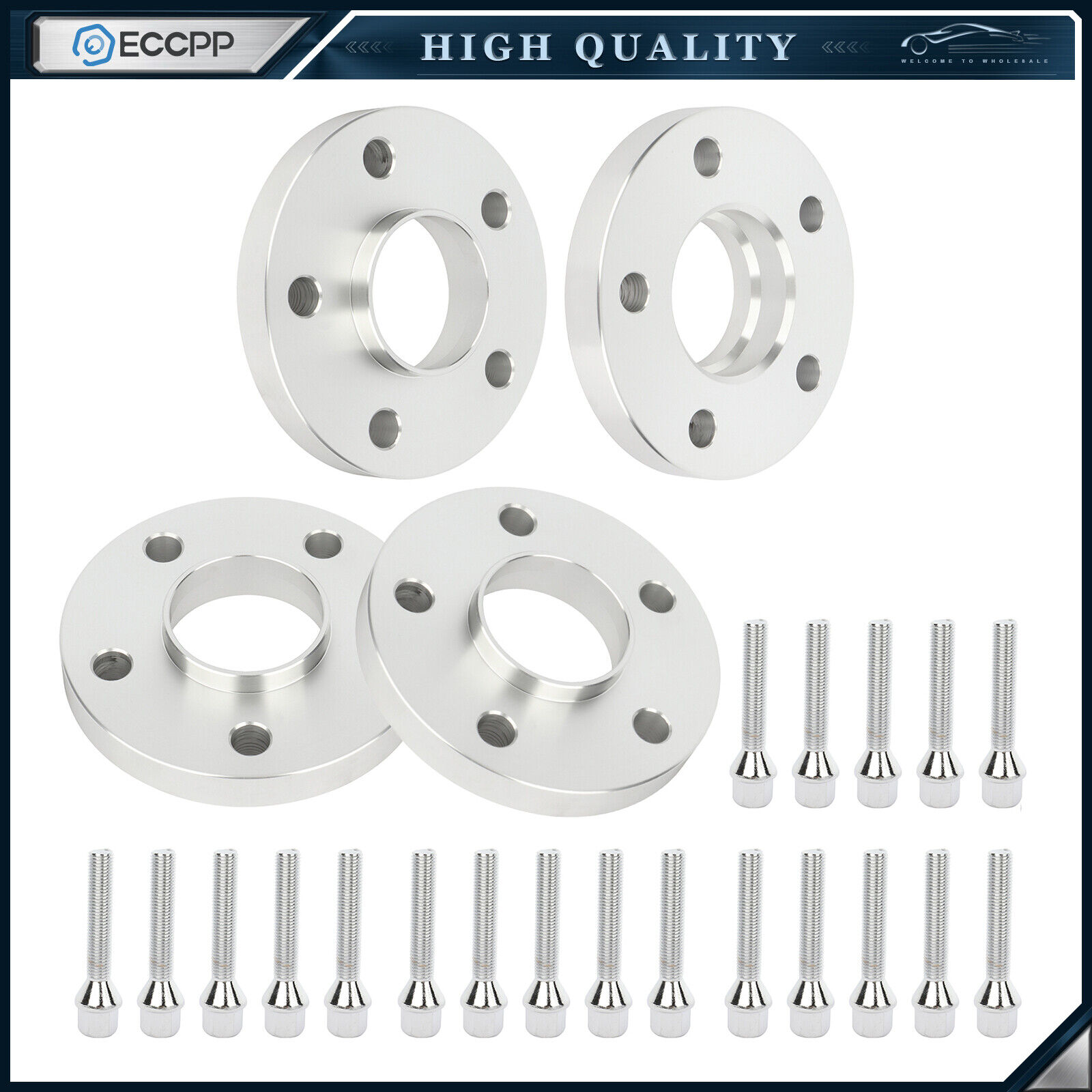 4Pcs 20mm 5x112 Hub Centric Wheel Spacers For Mercedes-Benz C Class Rear Only