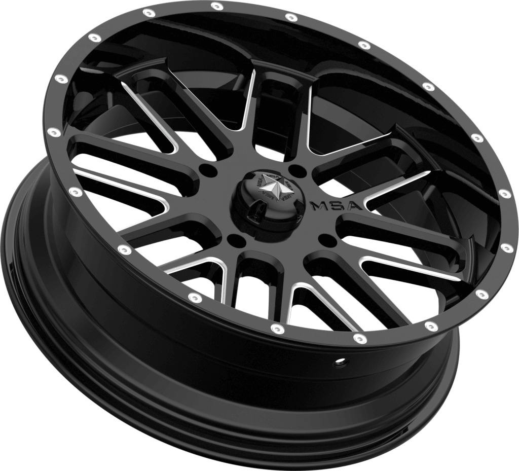 MSA M35 Bandit Wheel | Gloss Black Milled | Polaris 4x156 | MSA Wheels
