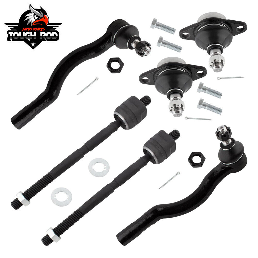 6x Front Inner and Outer Tie Rods Lower Ball Joints for 1991-1997 Toyota Previa