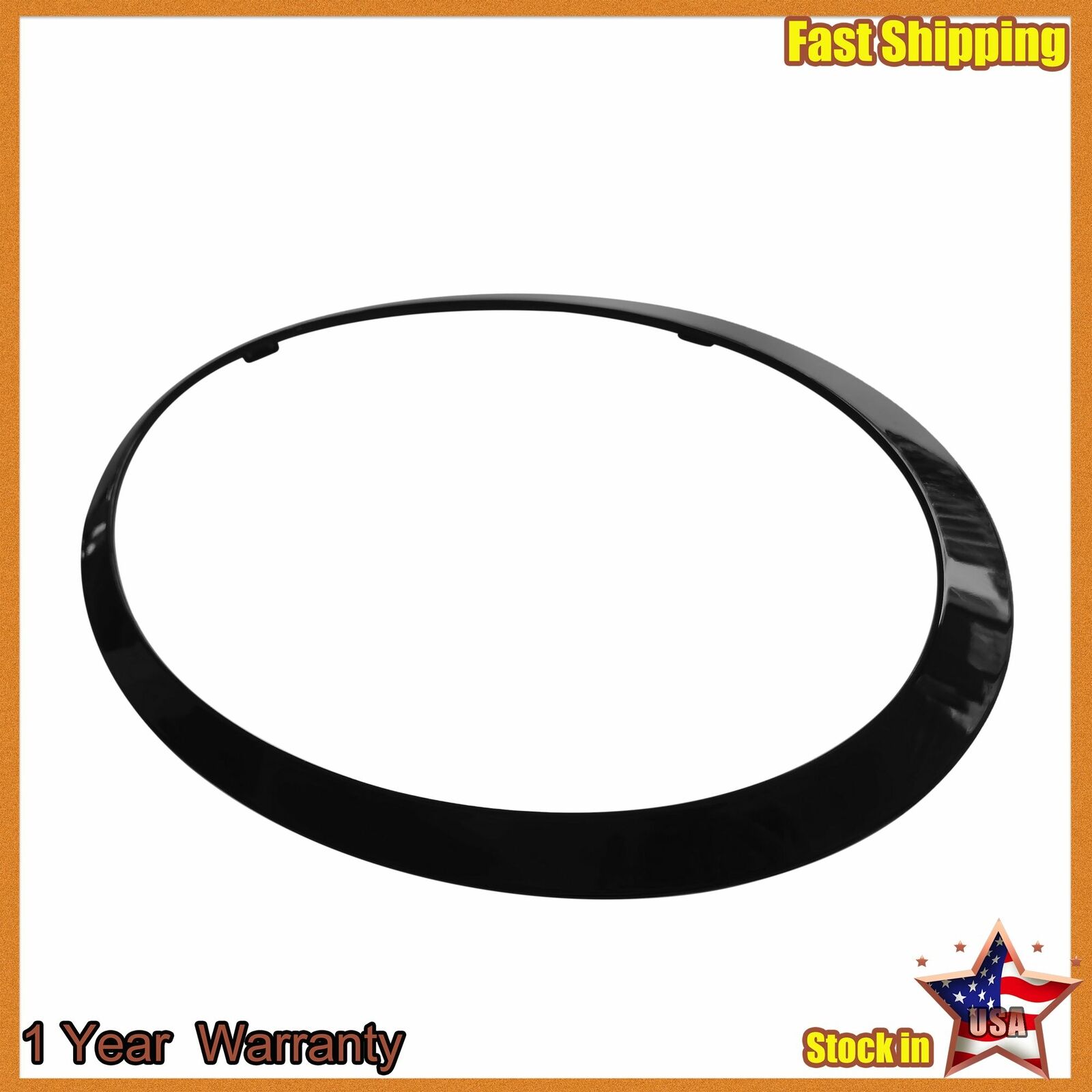 Left LH Hand Black Headlight Trim Ring Fit 2014-2019 Mini Cooper 51137300631